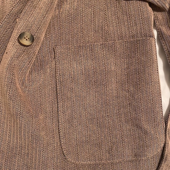 Brown blazer jacket and cream top - Picture 7 of 10